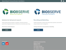 Tablet Screenshot of biobserve.com